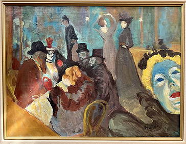 Henri de Toulouse lautrec French Post Female Women Dance Monet Manet Picasso era Old hand painted . (1 of 10)