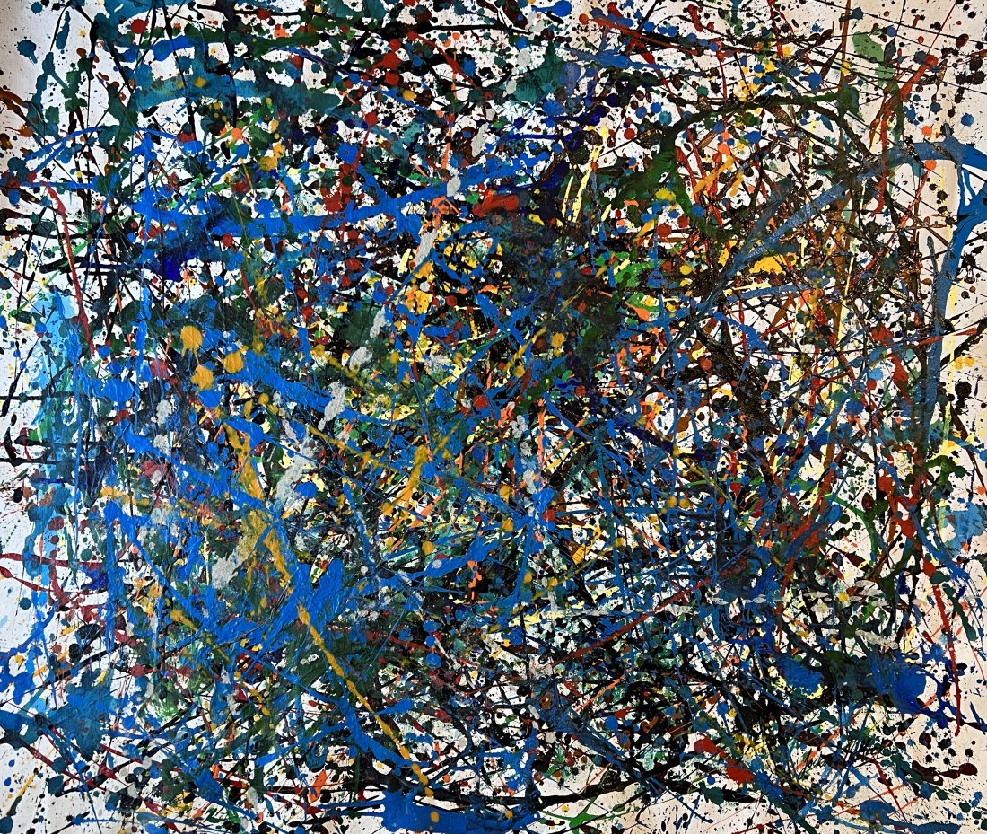 Jackson Pollock Abstract Expressionism Modern American (1912-1956) rothko era LARGE oil on canvas (1 of 11)