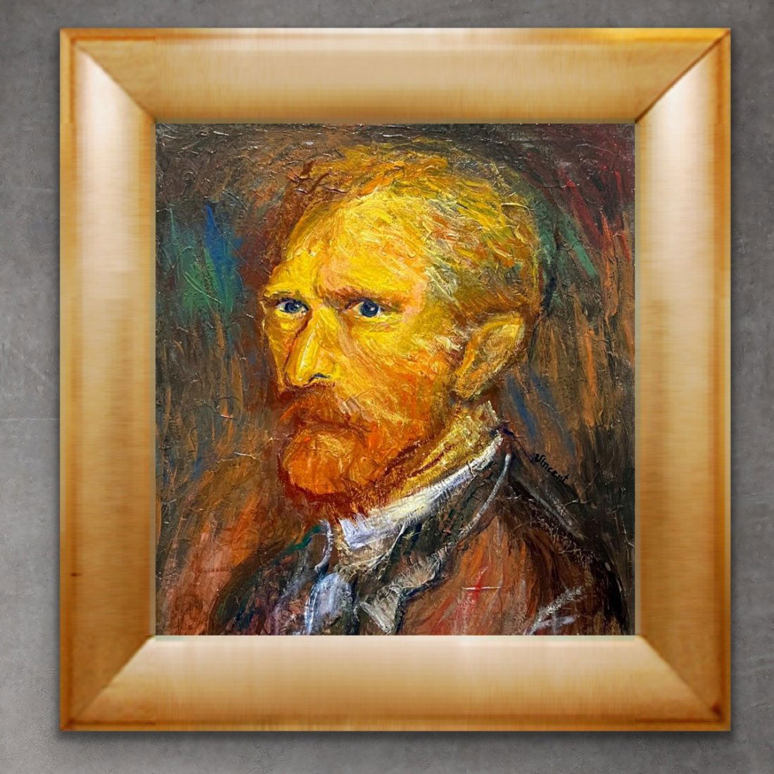 Vincent Van Gogh Post Impressionist Dutch Portrait Male Self Picasso Monet Degas era OIL on Canvas (1 of 8)