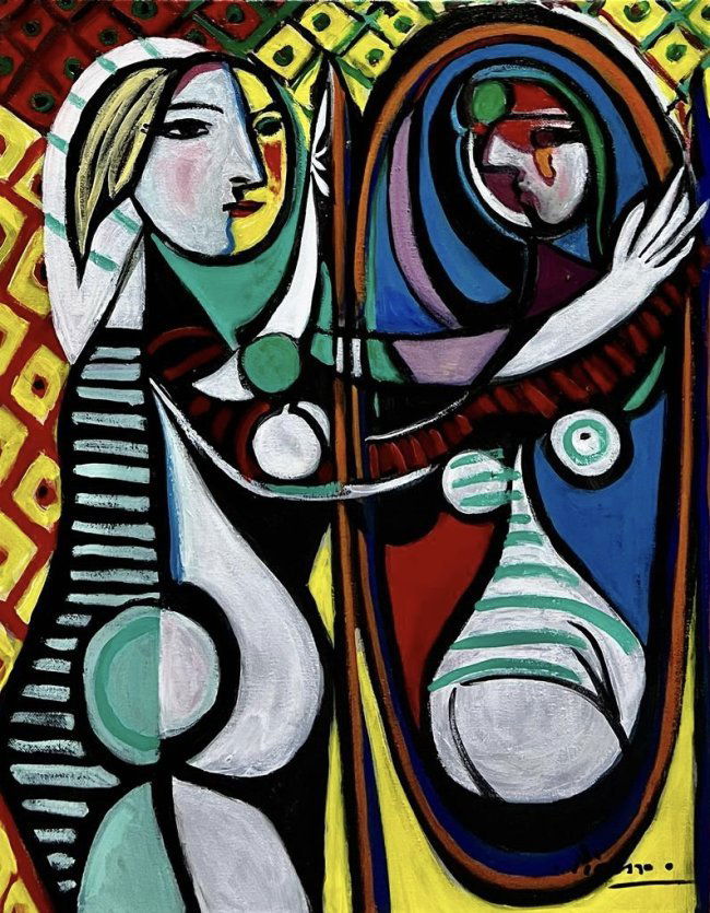 Pablo Picasso Cubism Female Portrait Spanish Art Dali Van Gogh era hand painted oil on Canvas (1 of 1)