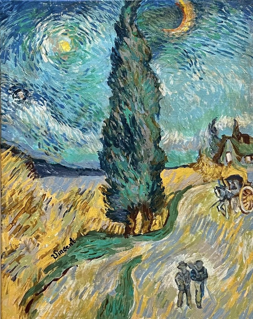 Vincent Van Gogh Dutch Landscape Impressionist Monet Picasso Manet era hand painted Oil on Canvas (1 of 6)