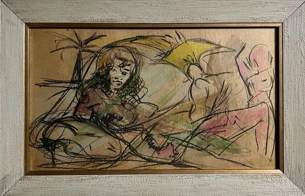 Salvador Dali Style of  Surrealism Painting Drawing Spanish (1 of 2)