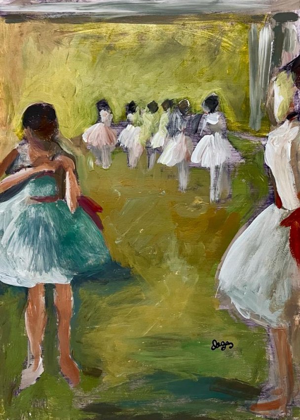 Edgar Degas French Impressionist Ballerina Monet Manet Vincent Van Gogh Hand Painted. (1 of 2)