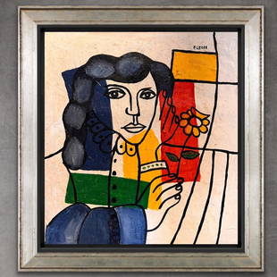 Fernand Ledger Cubism Pop Art Women Portrait era of Picasso Matisse Hand painted Oil canvas: This lot consists of a hand painted oil on canvas Pop Cubism Marterpiece.Fernand Leger. Fernand Henri leger (February 4, 1881 - August 17, 1955) was a French painter, sculptor, and filmmaker. In his e