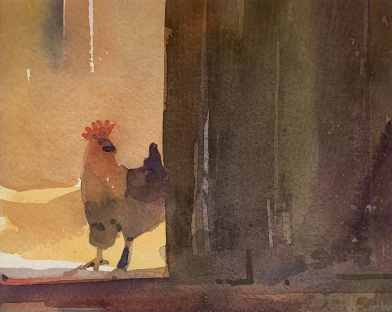 Staats Fasoldt: Chick watercolor on paper signed lower right 5 x 6.5 inches framed. WAAM was founded in 1919 by artists seeking to foster their fellow artists by providing exhibition space and building a strong commu