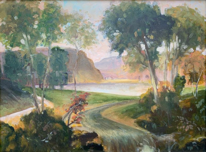 Maralyn Master: A View of the Hudson oil on canvas signed lower left 23 x 17 inches framed WAAM was founded in 1919 by artists seeking to foster their fellow artists by providing exhibition space and building a stron