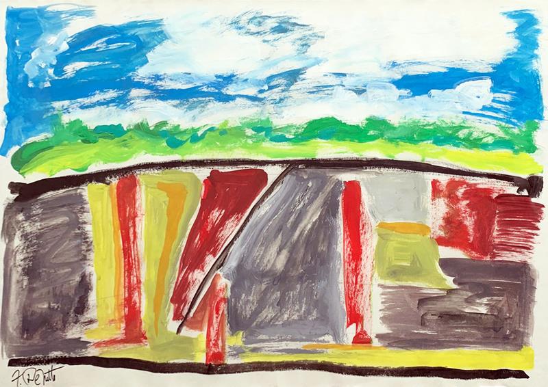 Freya DeNitto: First View, 2018 gouache on paper 24 x 33.5 inches signed lower left framed WAAM was founded in 1919 by artists seeking to foster their fellow artists by providing exhibition space and building a stro