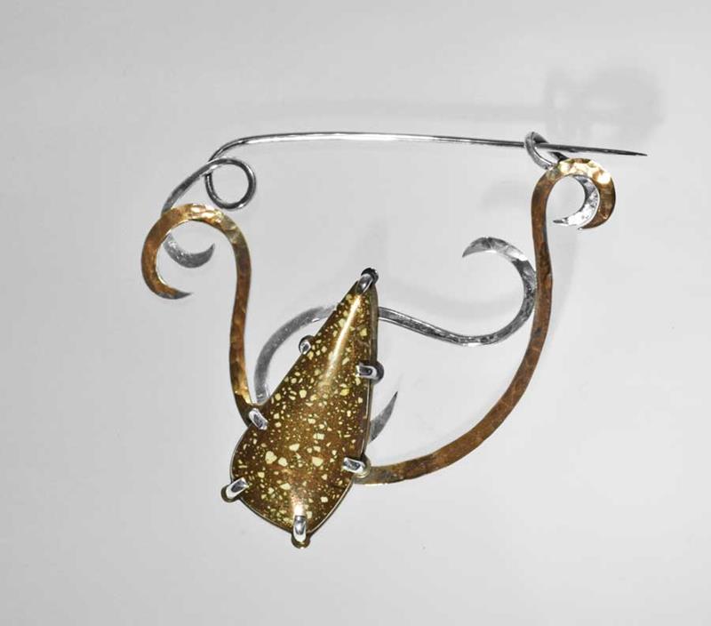 Barbara Klar: Alexander Calder-Inspired Broach, 2019 jewelry, Ed. 2/2 6 inches by 3/5 deep signed on back WAAM was founded in 1919 by artists seeking to foster their fellow artists by providing exhibition space and