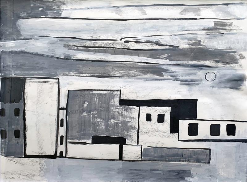 Ron DeNitto: Landscape, 2019 gouache on paper 22 x 30 inches signed lower left framed WAAM was founded in 1919 by artists seeking to foster their fellow artists by providing exhibition space and building a strong 