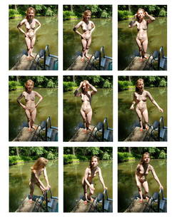 Daniel McCormack, GRID-Landscape-Pond--Lenoir_2-06-30-22: Cell phone camera - 3x3 grid - photography 2022 size:19" x 13"