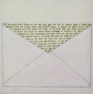 Fern Apfel, Dearest: Mixed Media: Collage & acrylic on museum board 2017 size:7" x 7"