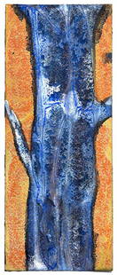 Iain Machell, Tree 79: Acrylic on paper date created:2022 size:10" x 4"