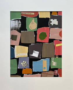 Annie Lewis, Eavesdrop: collage date created:2022 size:16" x 20"
