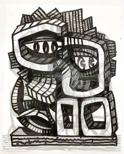 Christopher Skura, Spirit In A Thing (sketchbook): Ink date created:2021 size:17" x 14"