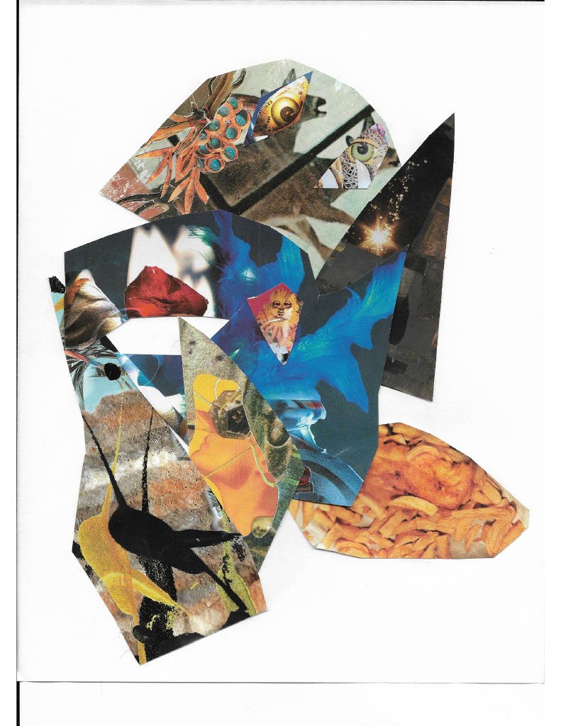 Dorothea Marcus, The Eyes Have It: Collage date created:2022 size:11" x 8.5"