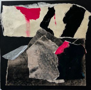 Virginia Casper, Black and White and.....: Collage date created:2022 size:7" x 7"