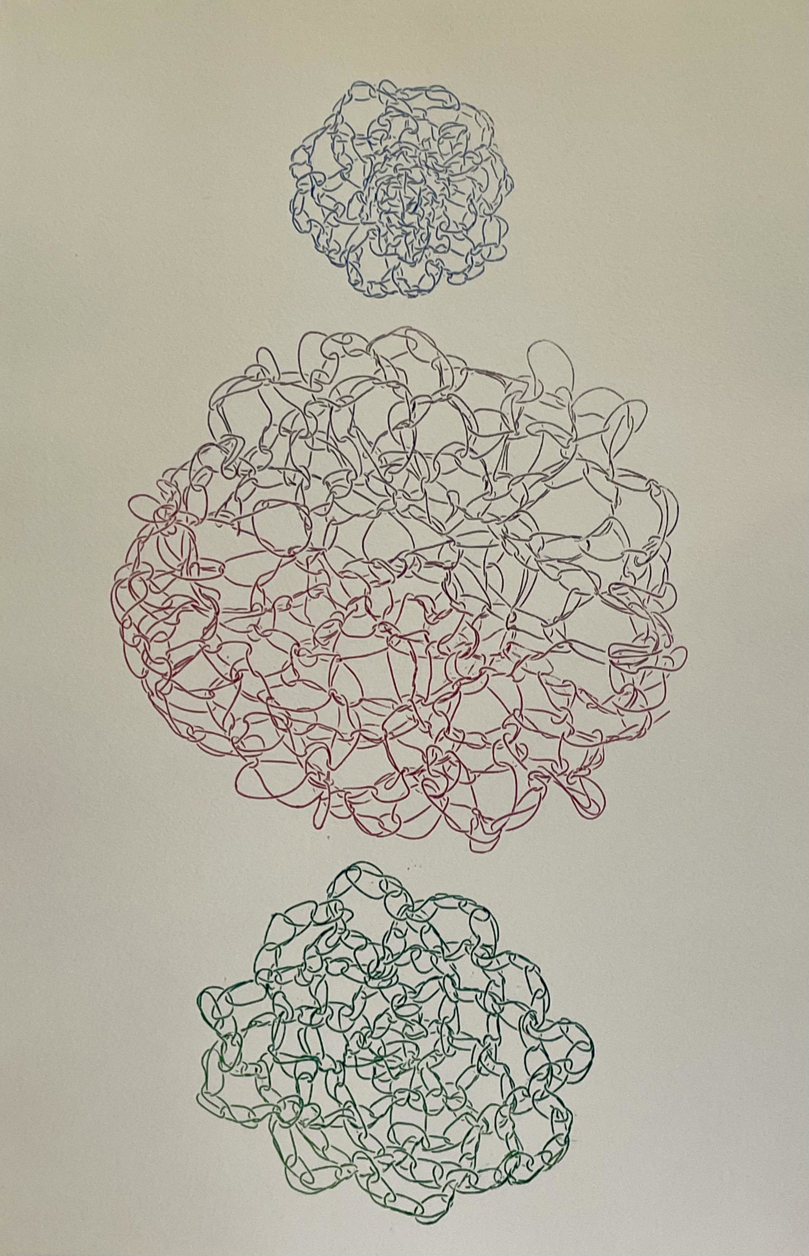 Mimi Czajka Graminsky, Trill of the Red Wing Blackbird: Crochet wire printed on rag date created:2022 size:12" x 18"