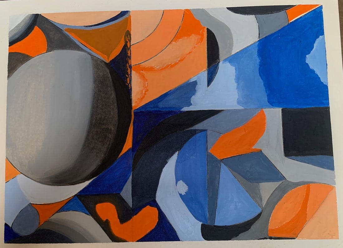 Vivienne Hodges: Sectionals, 2024, Oil on cardboard, 12" x 16"