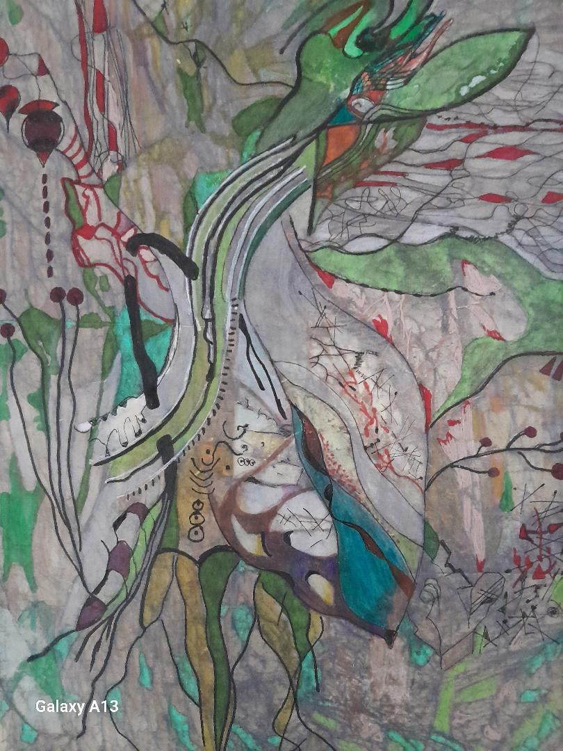 Galina Tonto: The Magic Forest, 2025, Ink and acrylic on paper, 8 1/2" x 10 1/2''