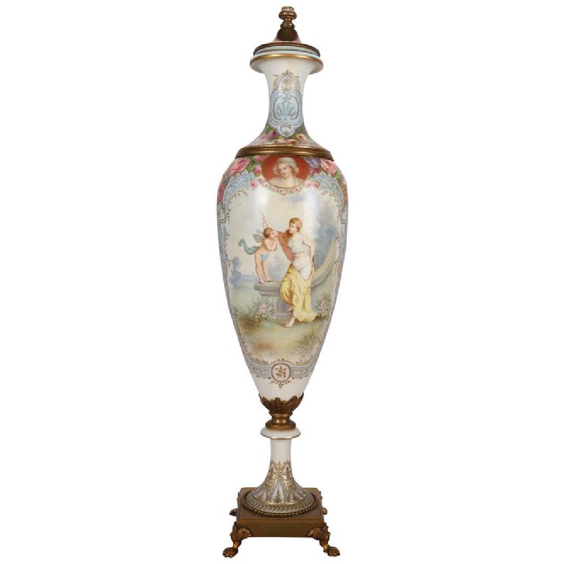 Sevres School Painted & Gilt Porcelain Urn Sgnd Bertren (1 of 15)