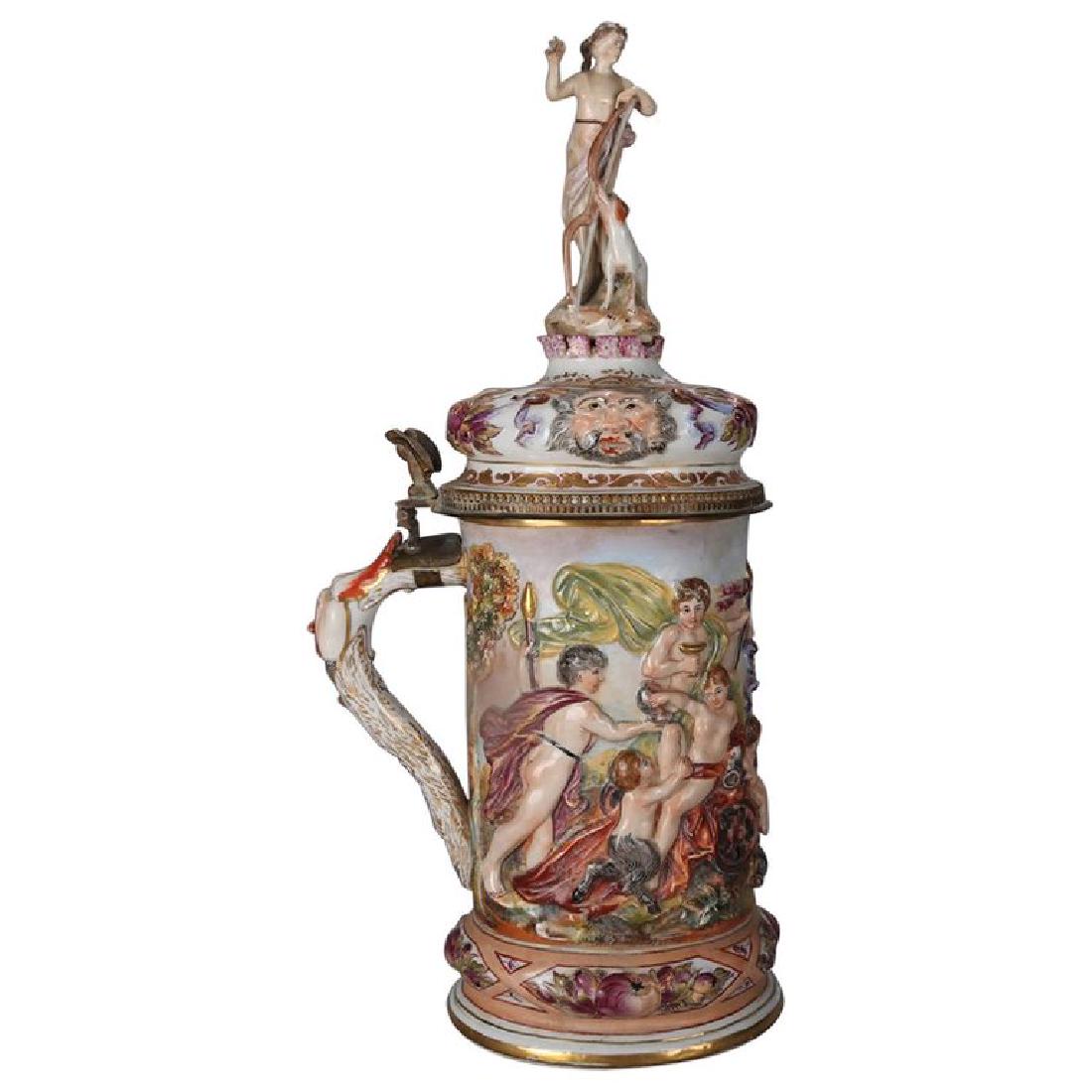 Oversized Italian Capodimonte Classical Figural Stein (1 of 16)