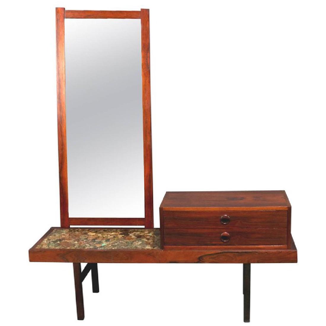 Mid-Century Modern Milo Baughman School Rosewood Vanity (1 of 8)