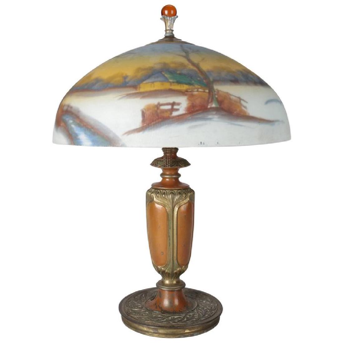 Arts & Crafts Pittsburgh School Coppered Lamp (1 of 10)