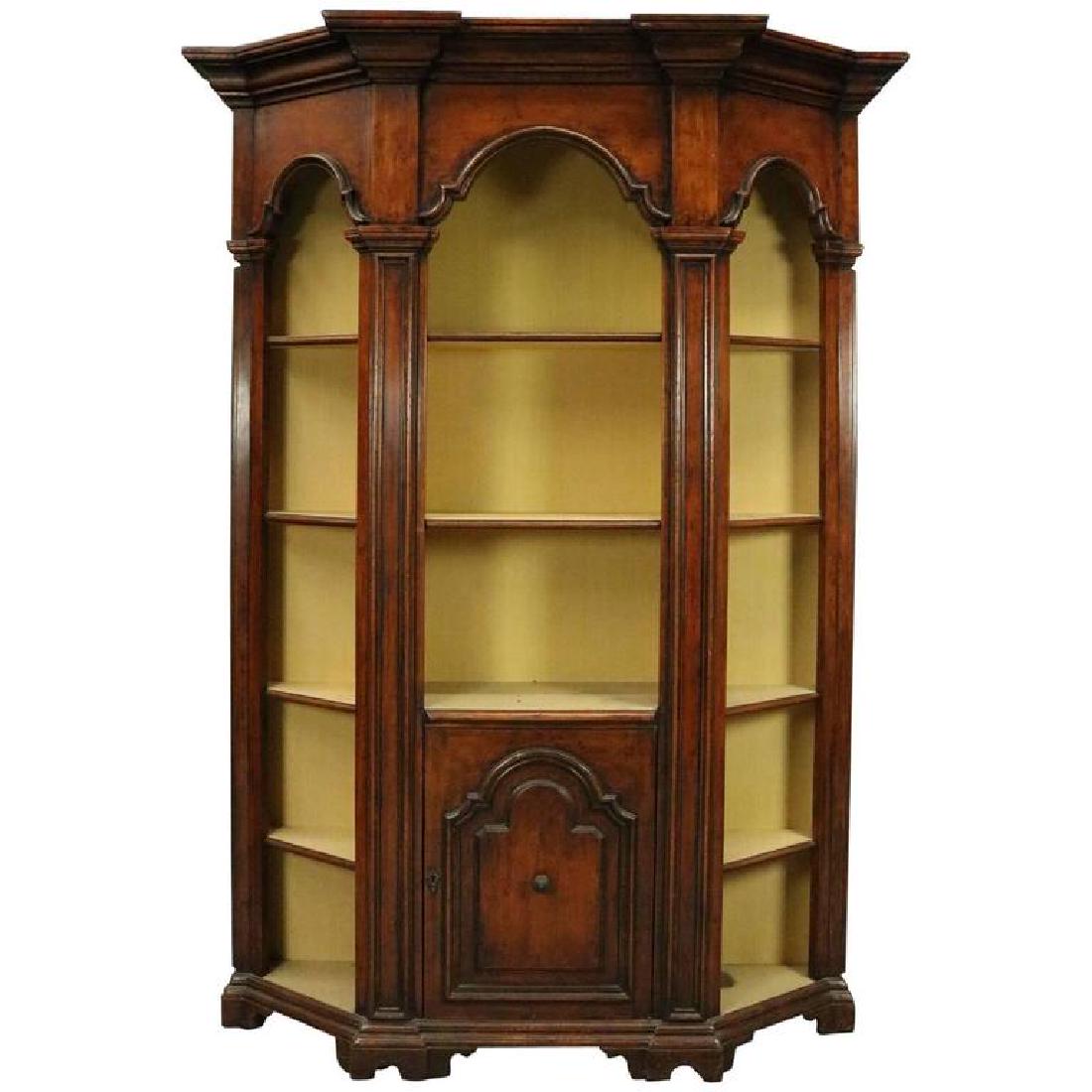 Italian Architectural Mahogany Faceted Bookcase (1 of 7)