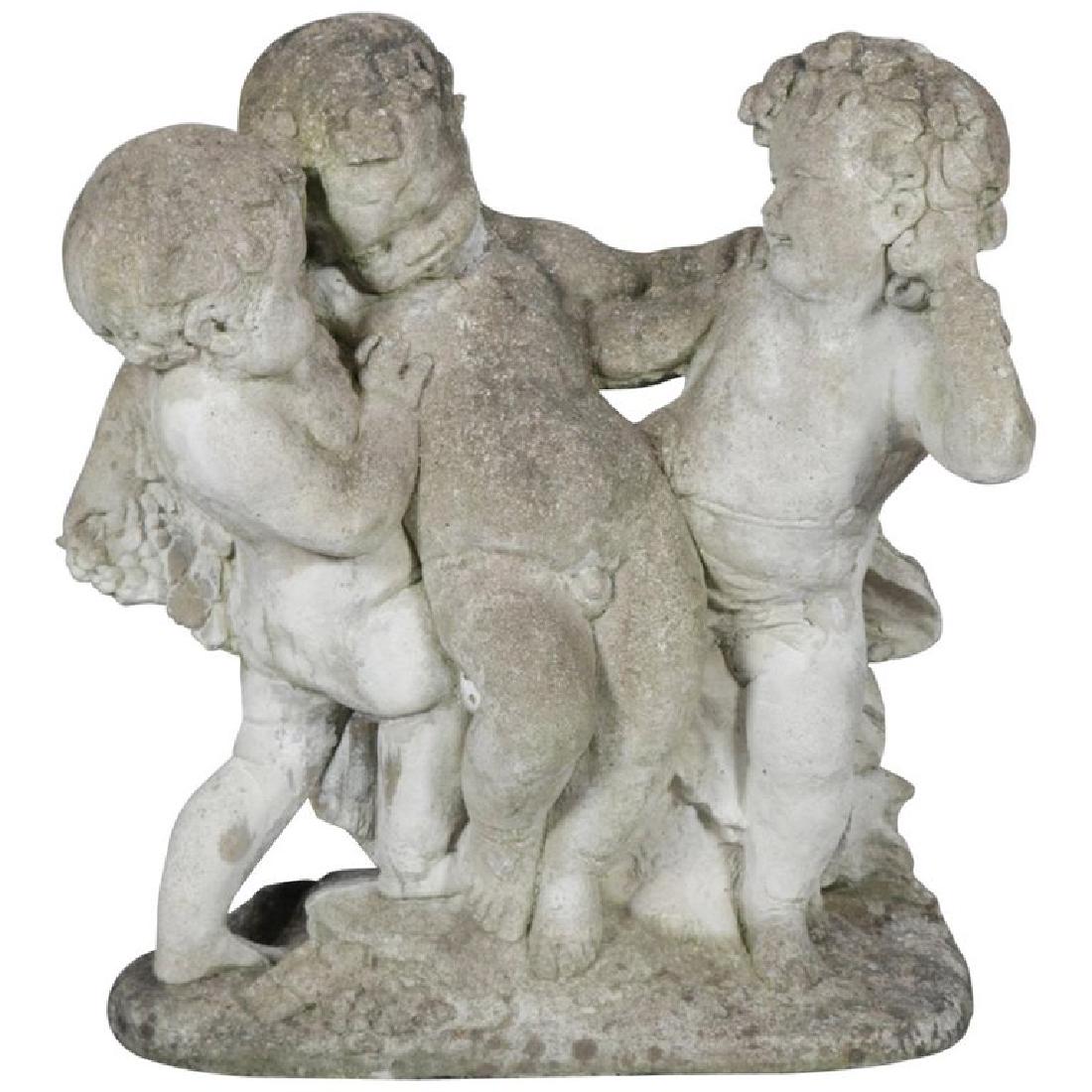 Classical Greek Cast Stone Figural Cherub Sculpture (1 of 11)