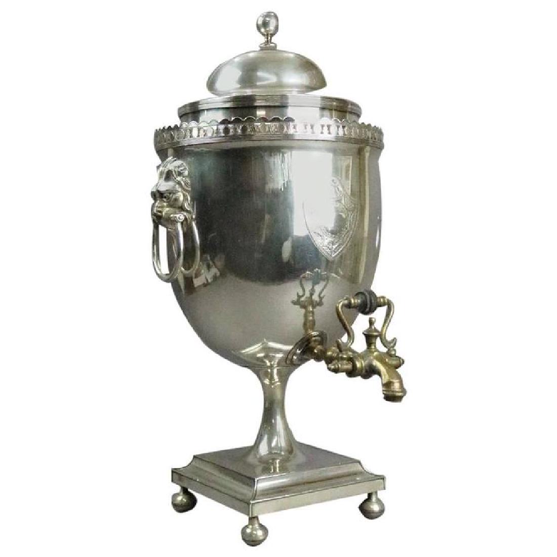 Antique English Regency Silver Plate Sheffield Samover (1 of 7)