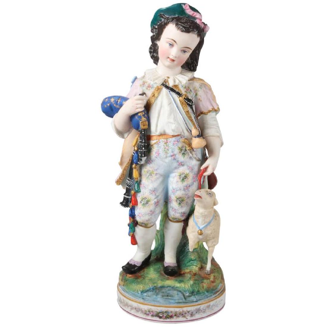 Lg Antique Chelsea School Hand-Painted Porcelain Figure (1 of 10)
