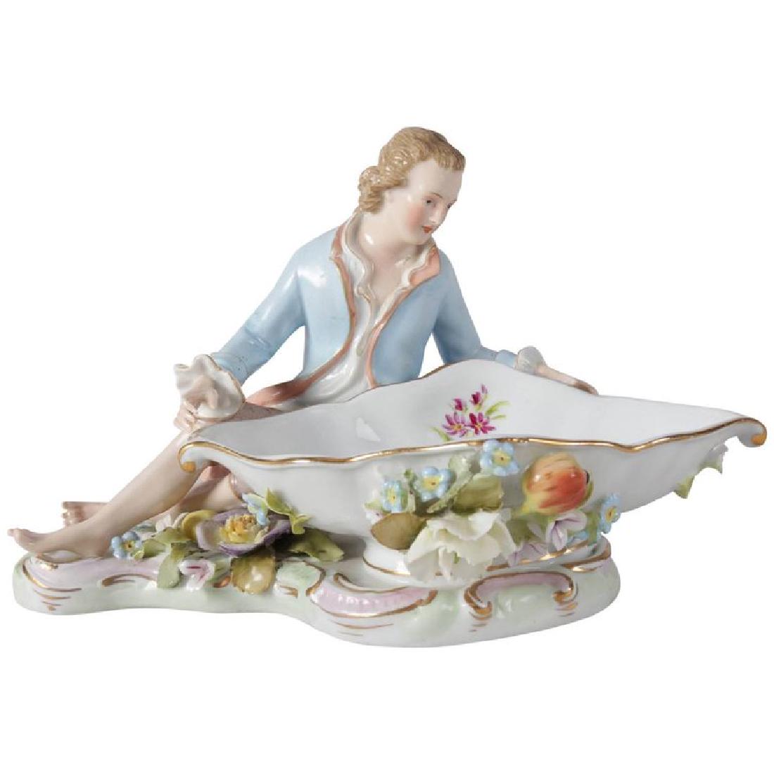 Victorian Hand-Painted and Gilt German Dresden Bowl (1 of 10)