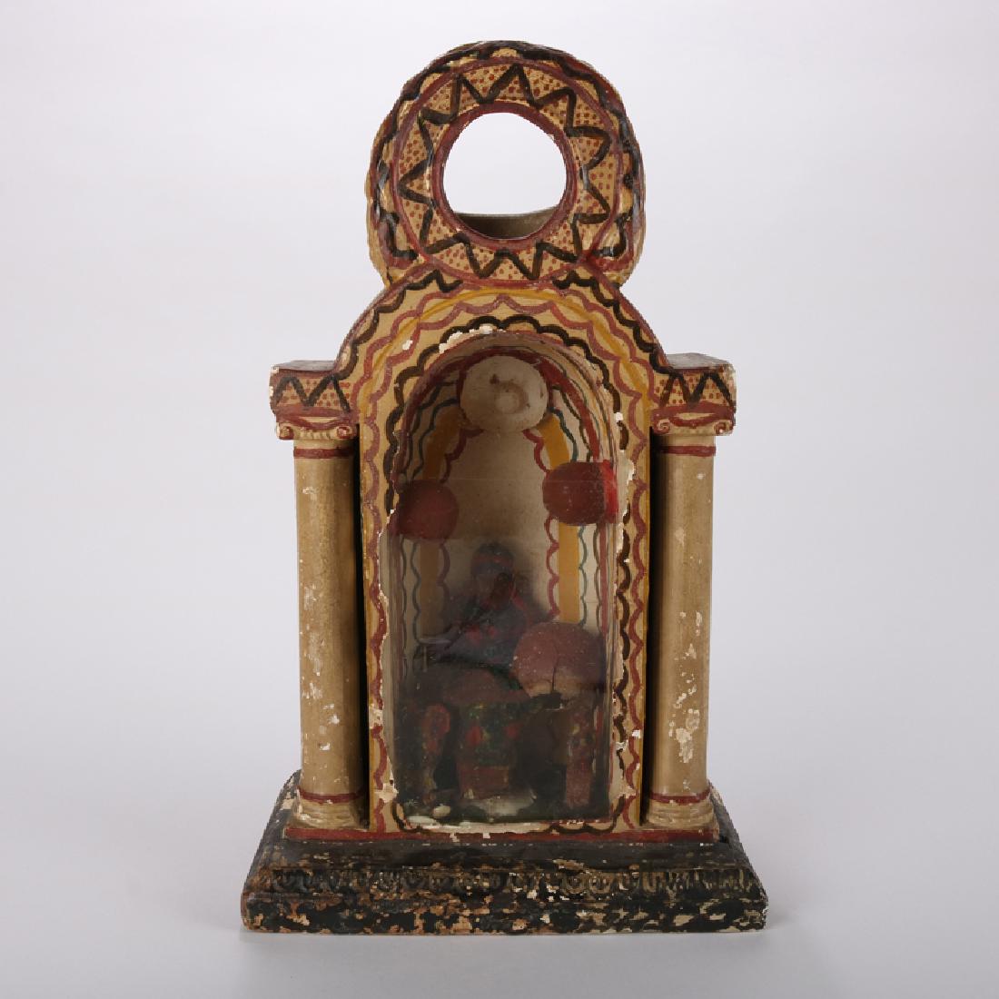 Antique Spanish Folk Art Plaster Santos Religious Icon (1 of 12)