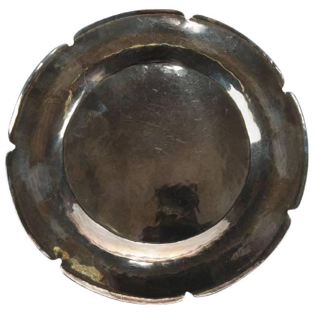 Antique Art & Crafts Hammered Sterling Silver Tray (1 of 6)