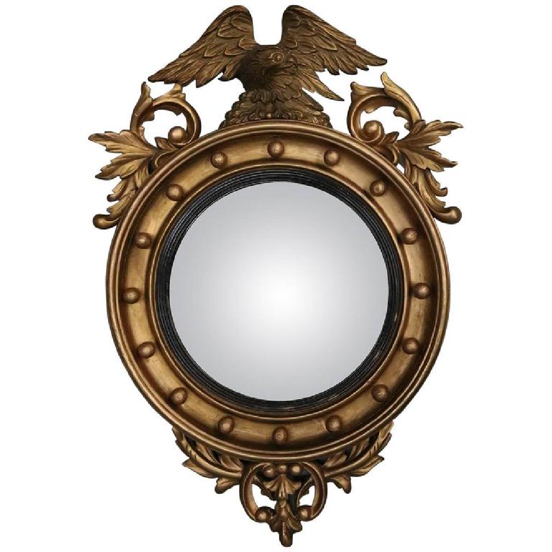 Antique Federal Giltwood Bullseye Mirror with Eagle (1 of 17)