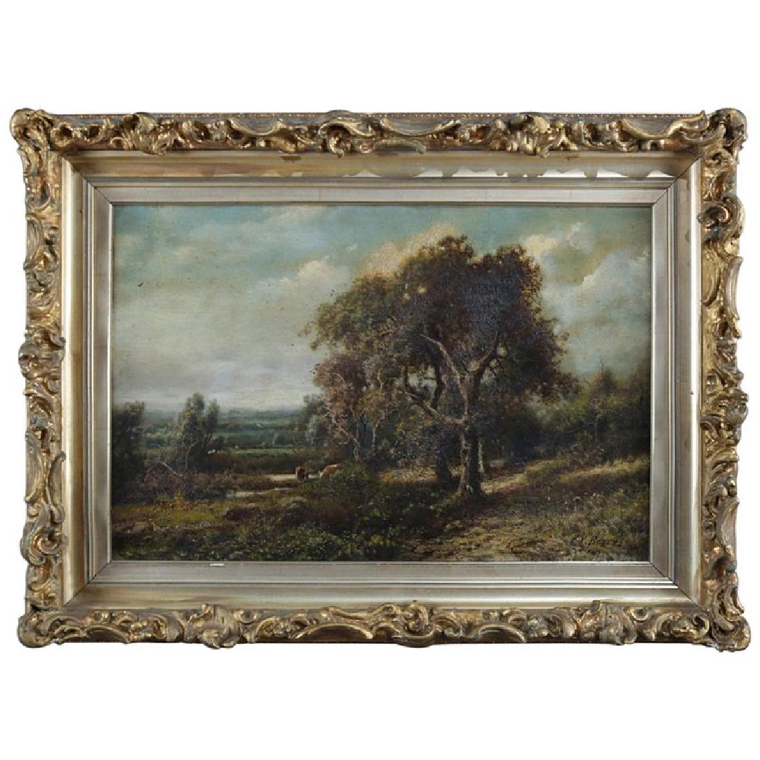Antique Hudson River School Pastoral Oil Painting (1 of 14)