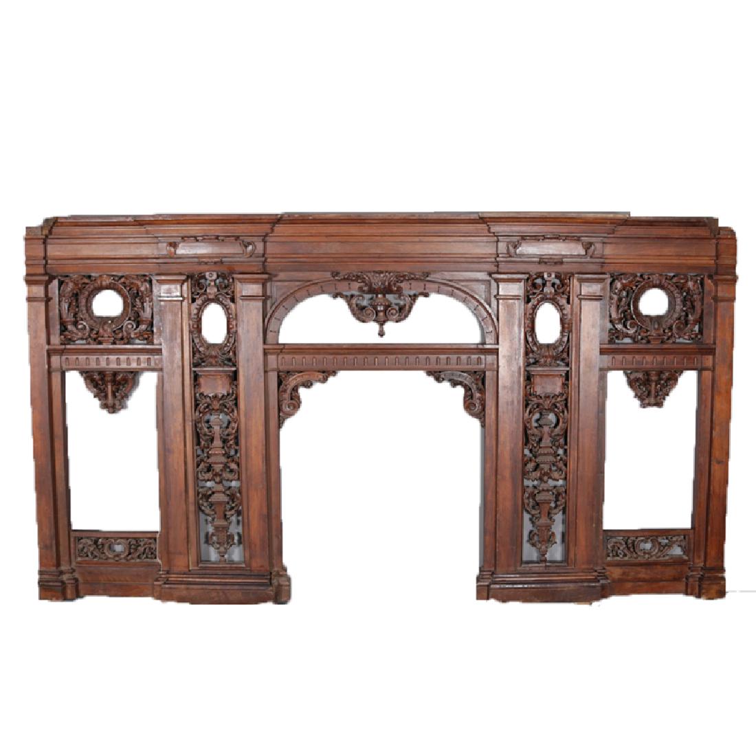 Monumental Architectural Carved Walnut Wall Panel (1 of 11)