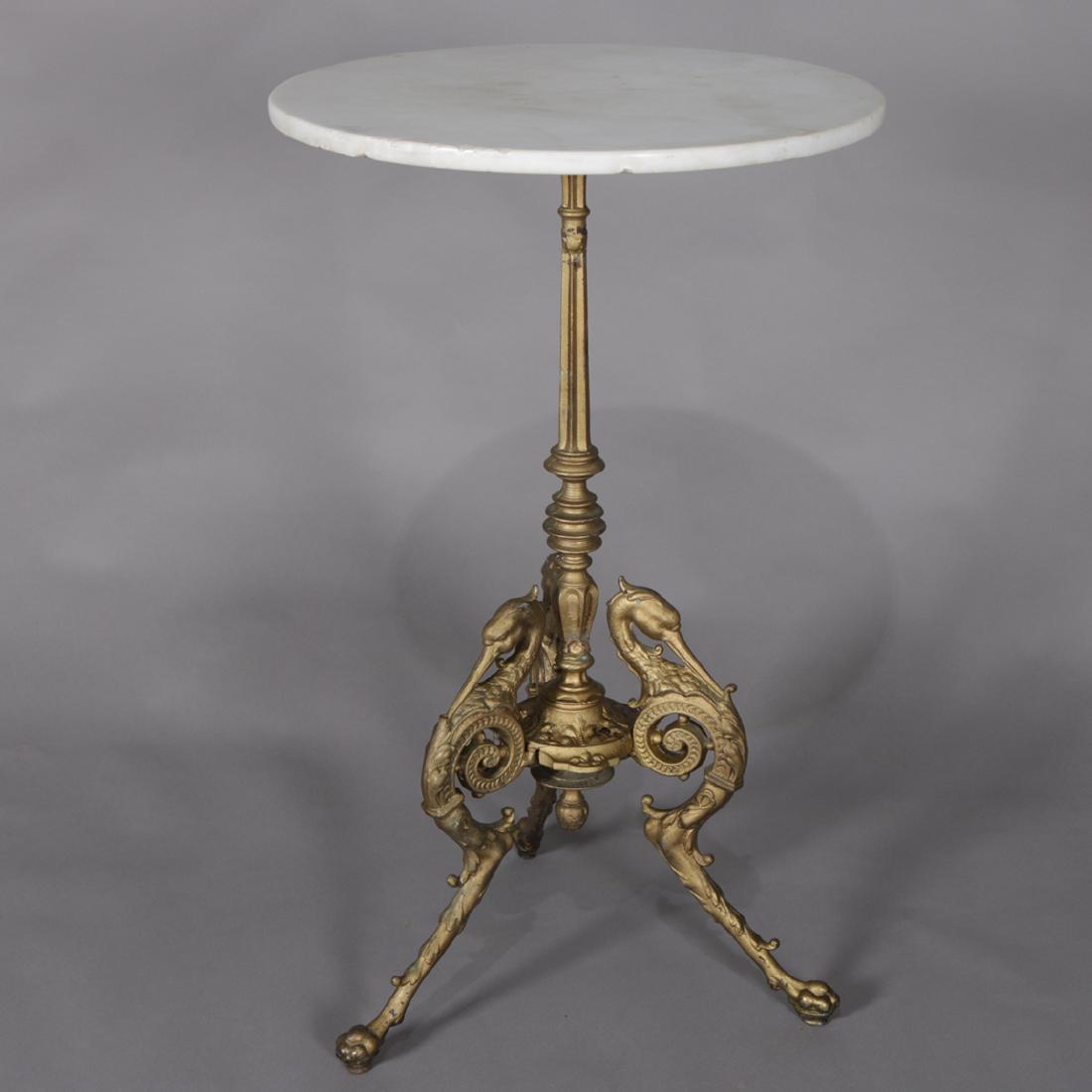 Aesthetic Movement Figural Gilt Marble Top Table (1 of 10)