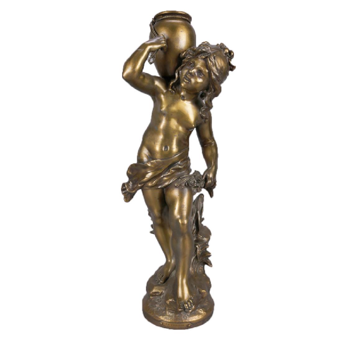 French Bronze Figural Sculpture La Prairie after Moreau (1 of 17)