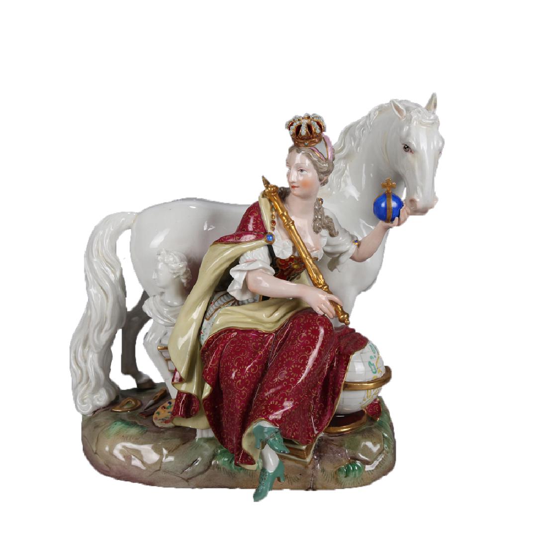 Antique German Meissen Porcelain Figural Group "Europe" (1 of 14)