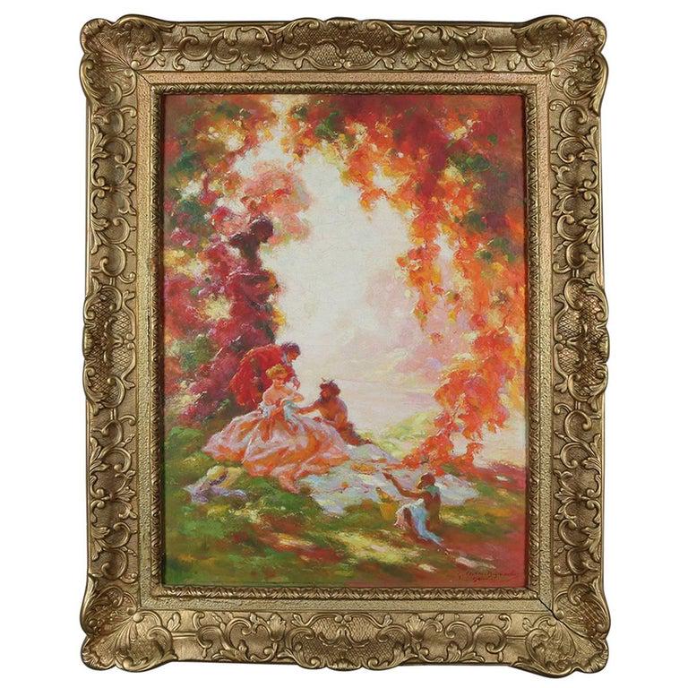 French Impressionist Classical Oil on Canvas, Signed (1 of 14)