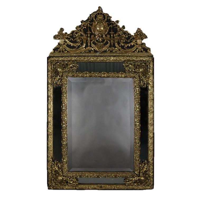 Antique French Louis XIV Gilt Parclose Wall Mirror (1 of 7)