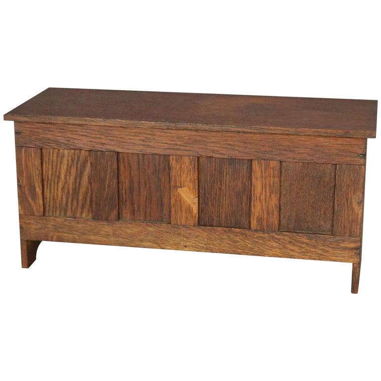 Antique Arts & Crafts Stickley School Oak Candle Box (1 of 9)