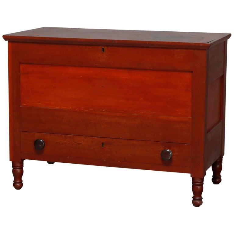Antique Sheraton Cherry Mule Blanket Chest, 19th C. (1 of 11)