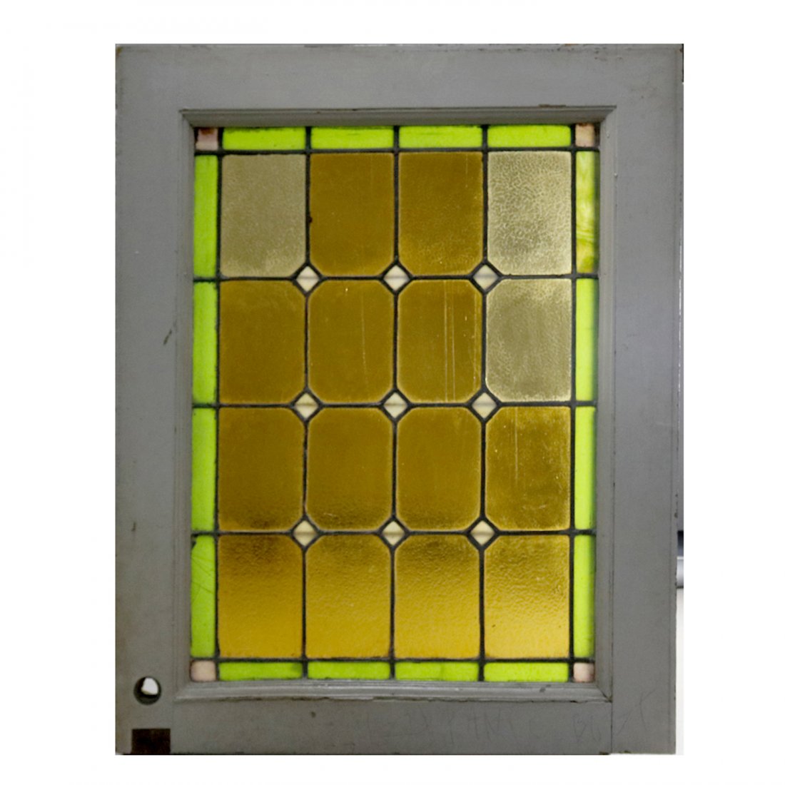 Arts & Crafts Leaded Stained Glass Door Window (1 of 4)