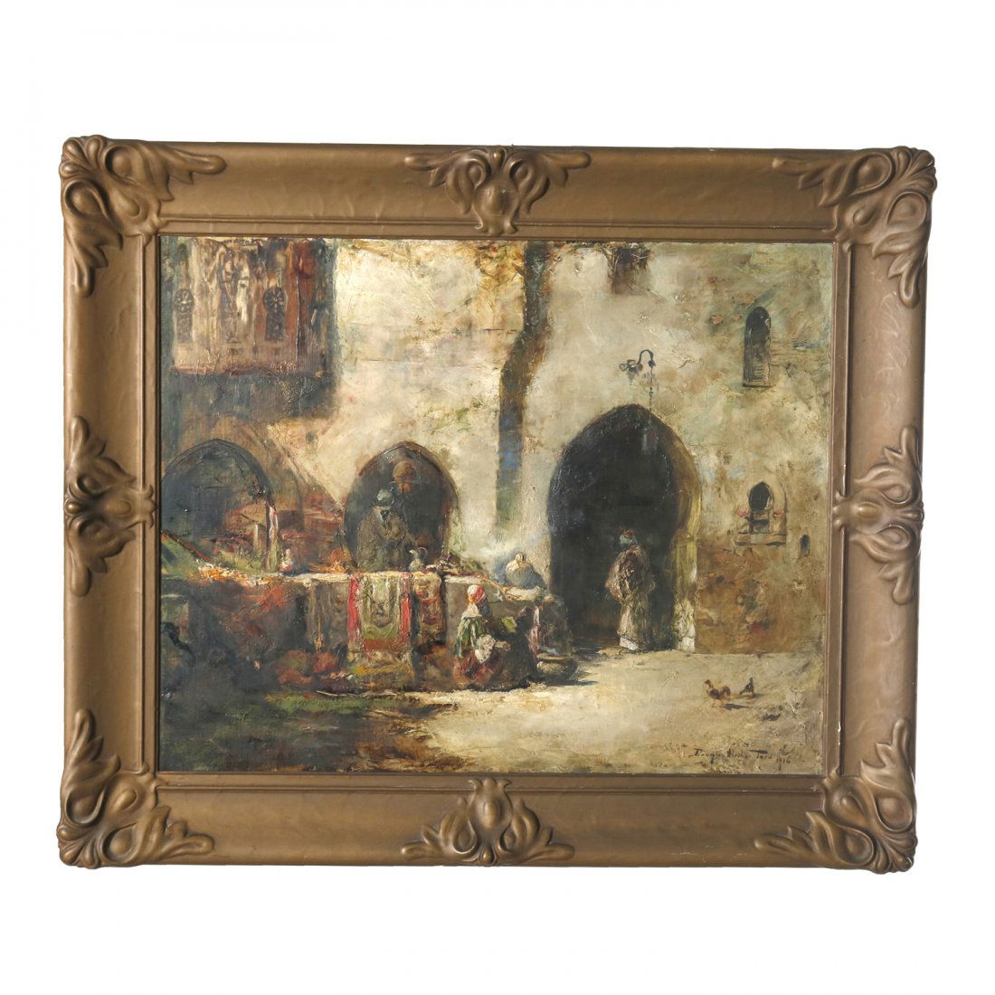 Oil on Canvas Orientalist Scene by Douglas Arthur Teed (1 of 12)