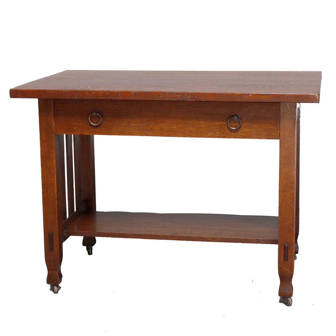 Arts & Crafts Stickley School Mission Oak Library Table (1 of 6)