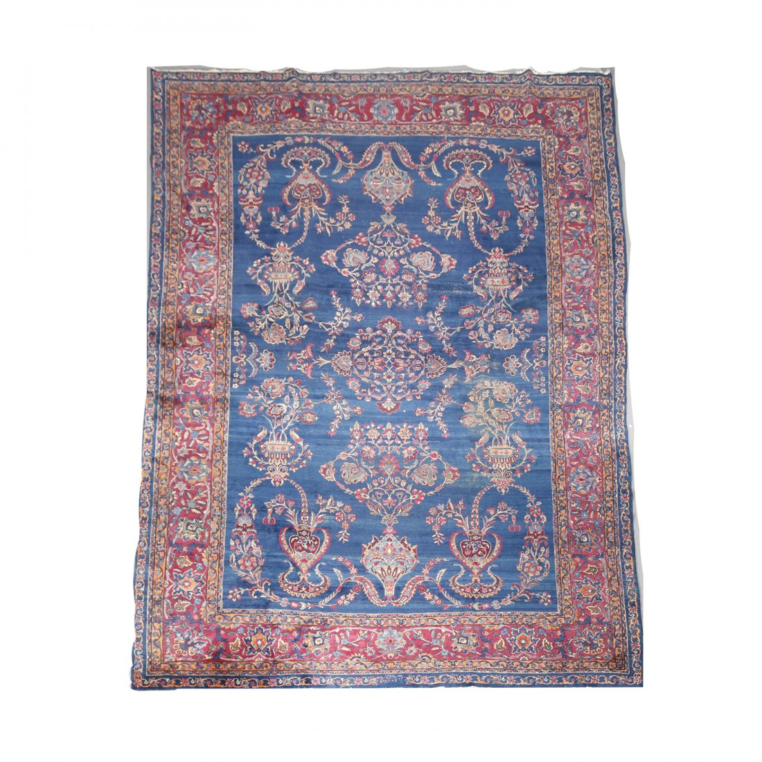 Antique Kashan Mohtasham Manchester Wool Persian Carpet (1 of 9)