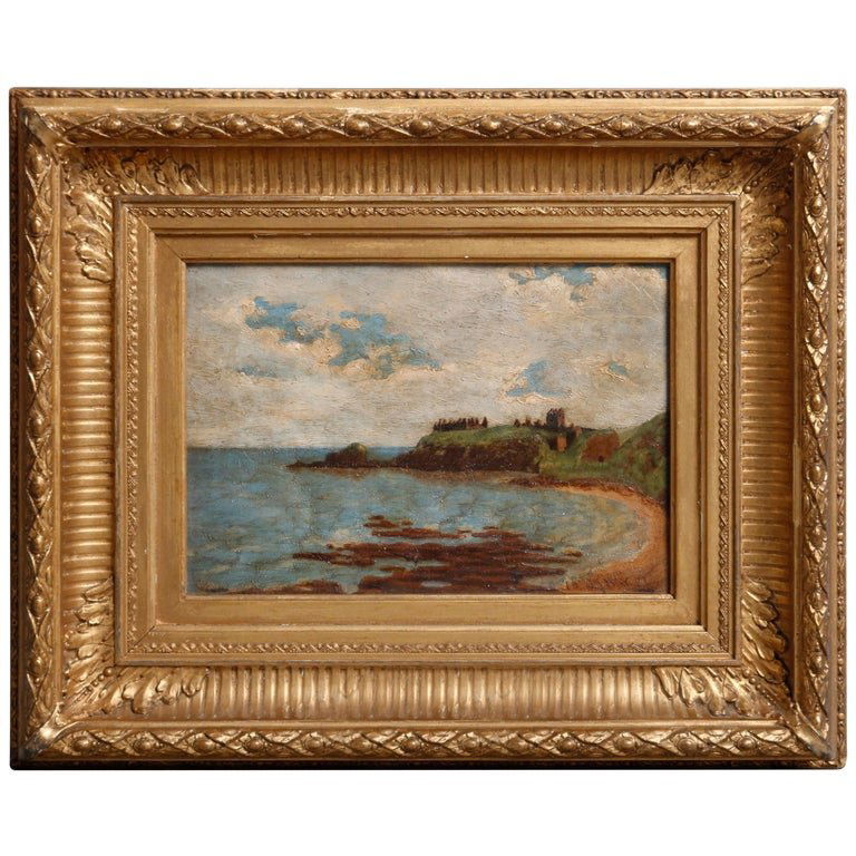 Antique Venetian Oil on Board Coastal Scene, c1875 (1 of 6)