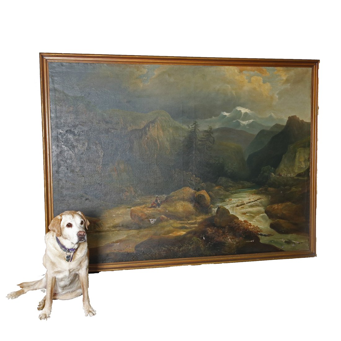 Monumental Antique Hudson River Bierstadt School Pntg (1 of 11)